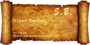 Sipos Bercel névjegykártya